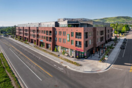 The exterior of the GW Apartments building